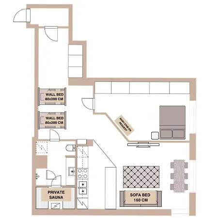 Apartment Center Apt, Private Sauna, Sleeps 6 Helsinki